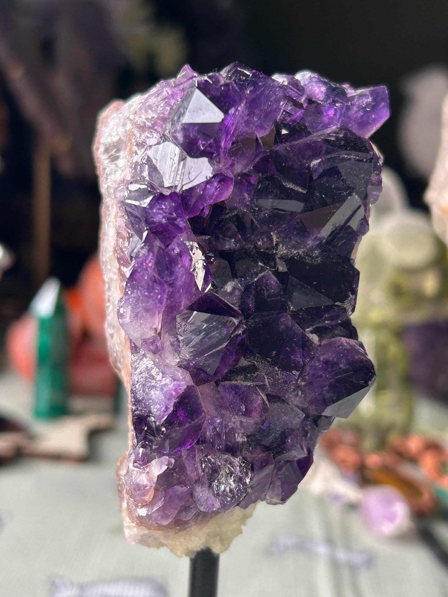 Brazilian Amethyst on stands
