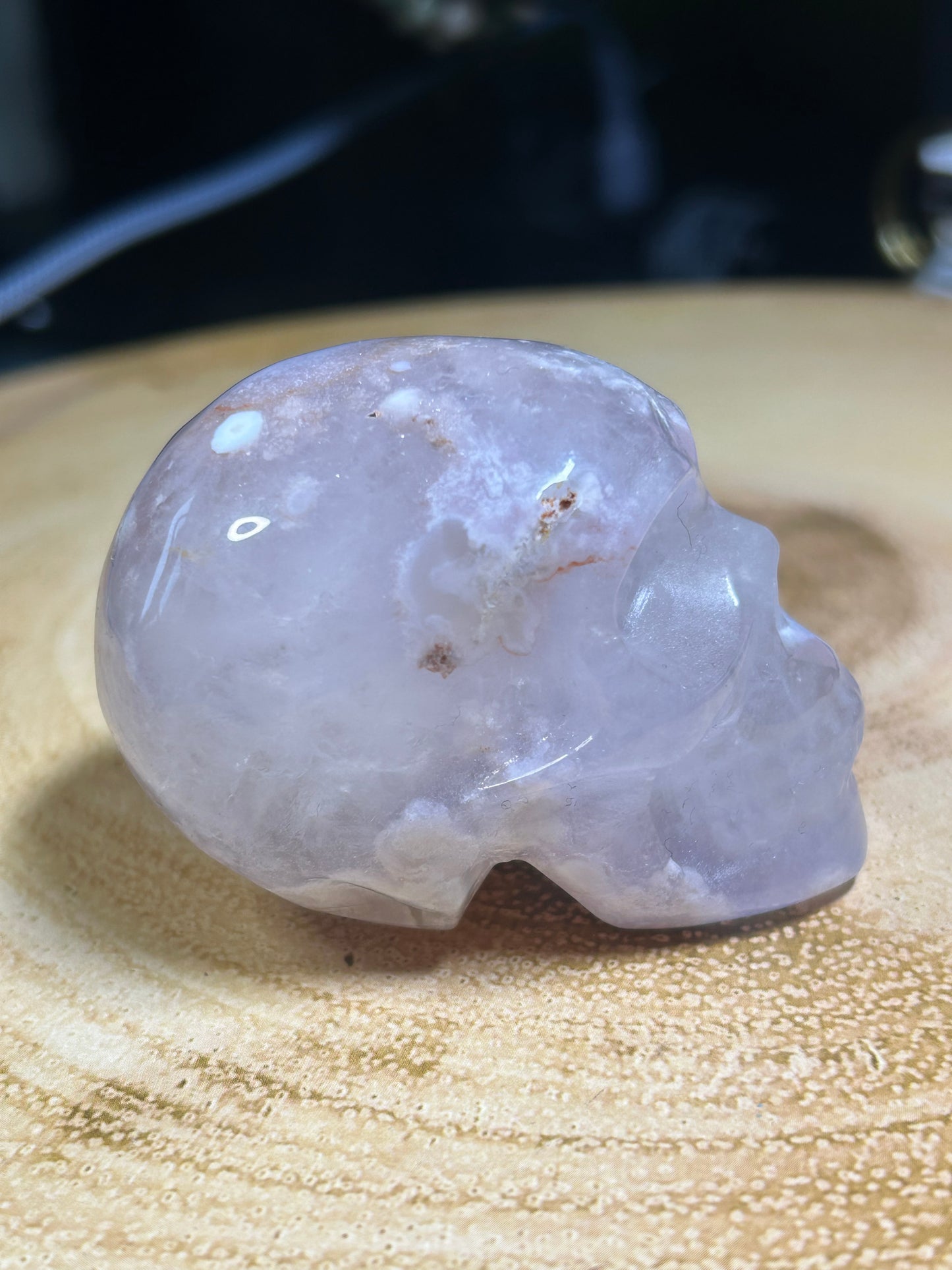 Flower Agate Skull