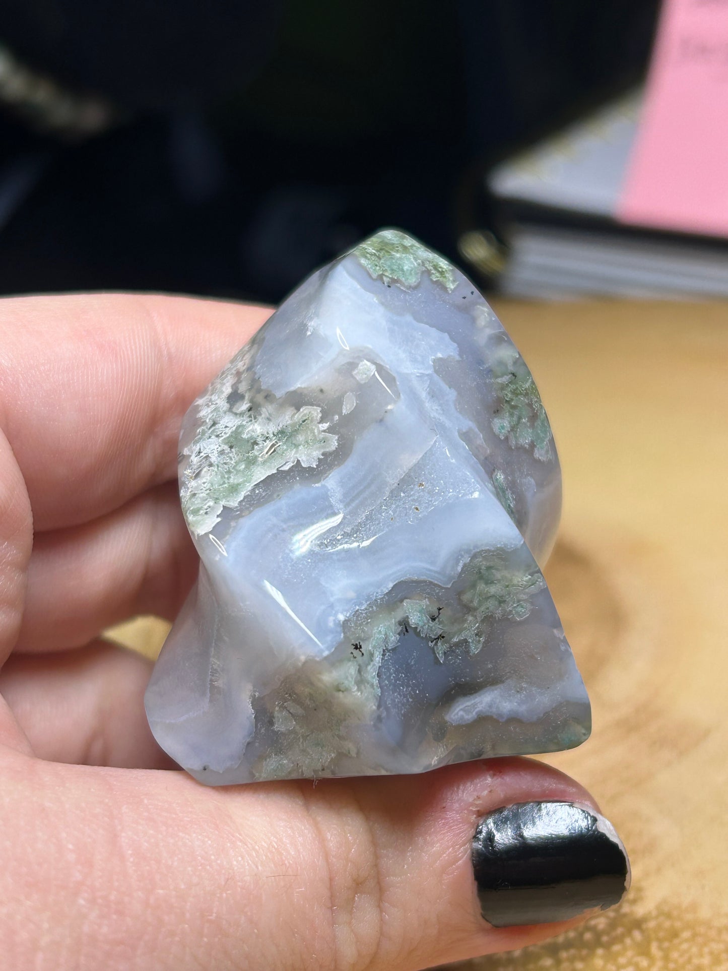 Small Moss Agate Flame