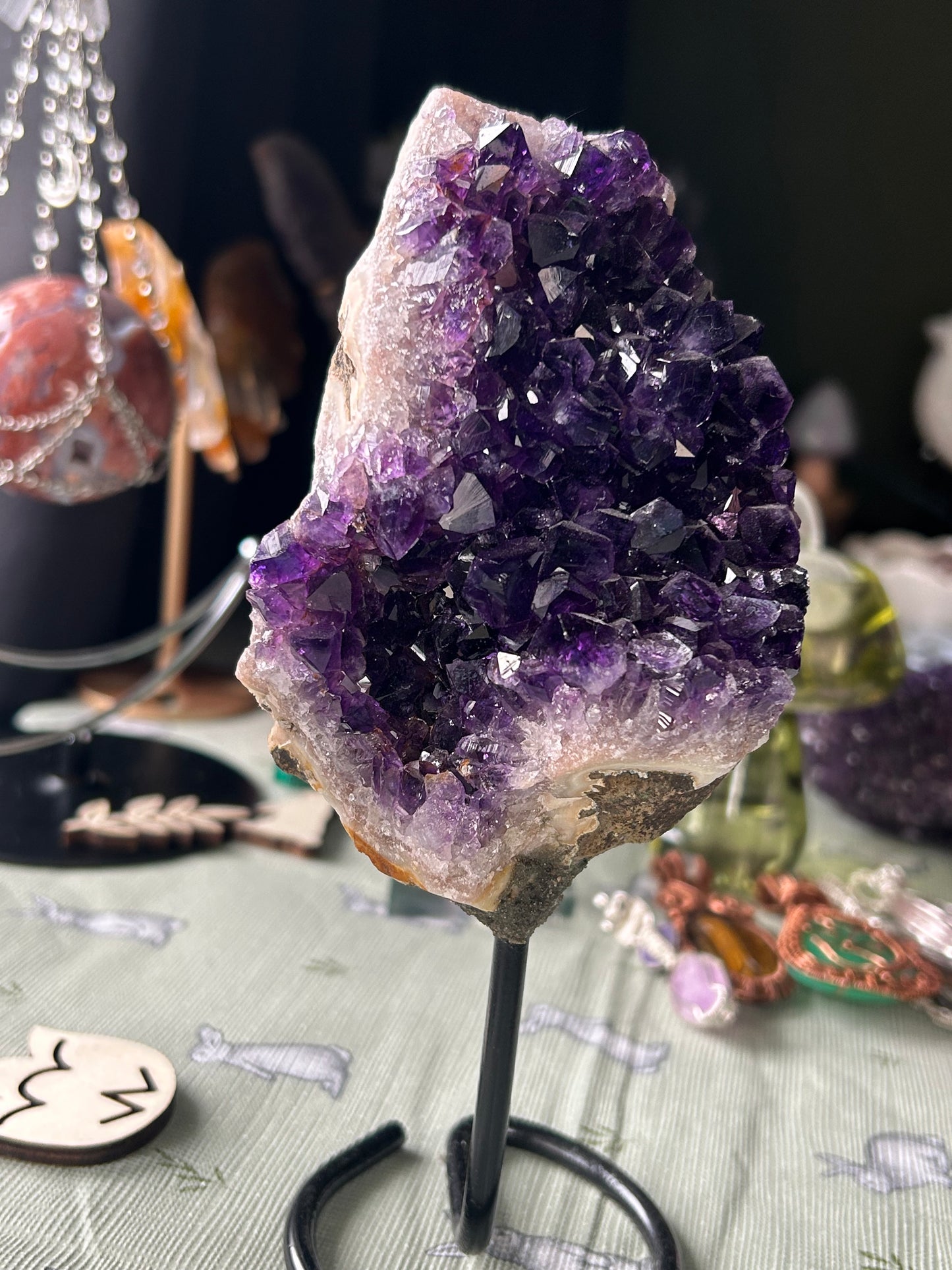 Brazilian Amethyst on stands