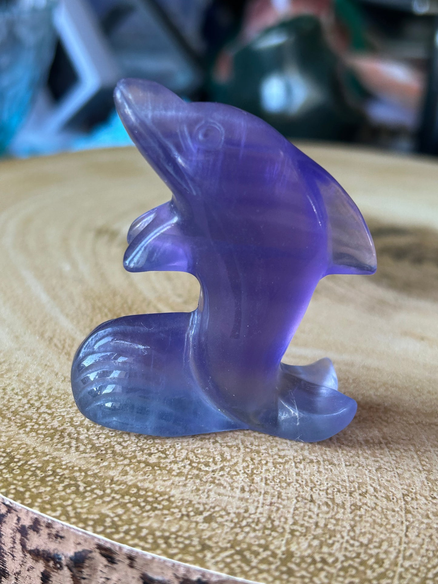 Purple Fluorite Dolphin