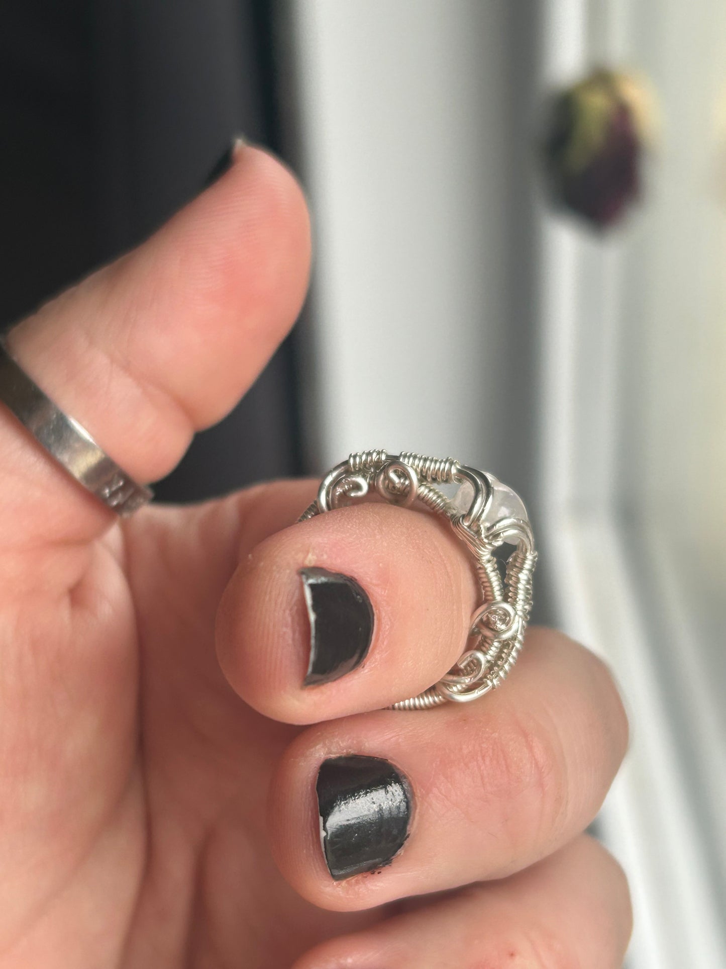 Rainbow Moonstone Ring