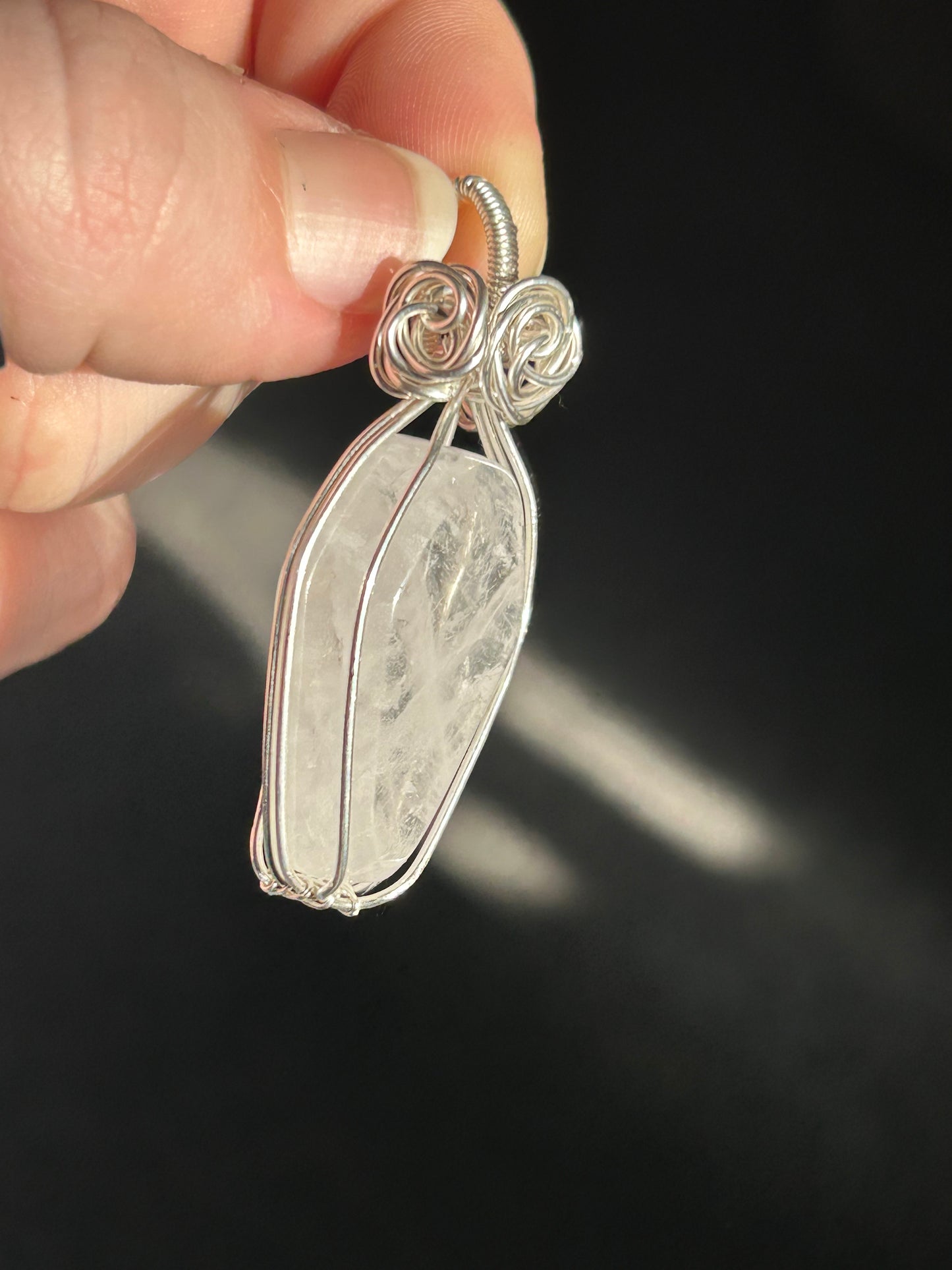 Clear Quartz Coffin Pendant
