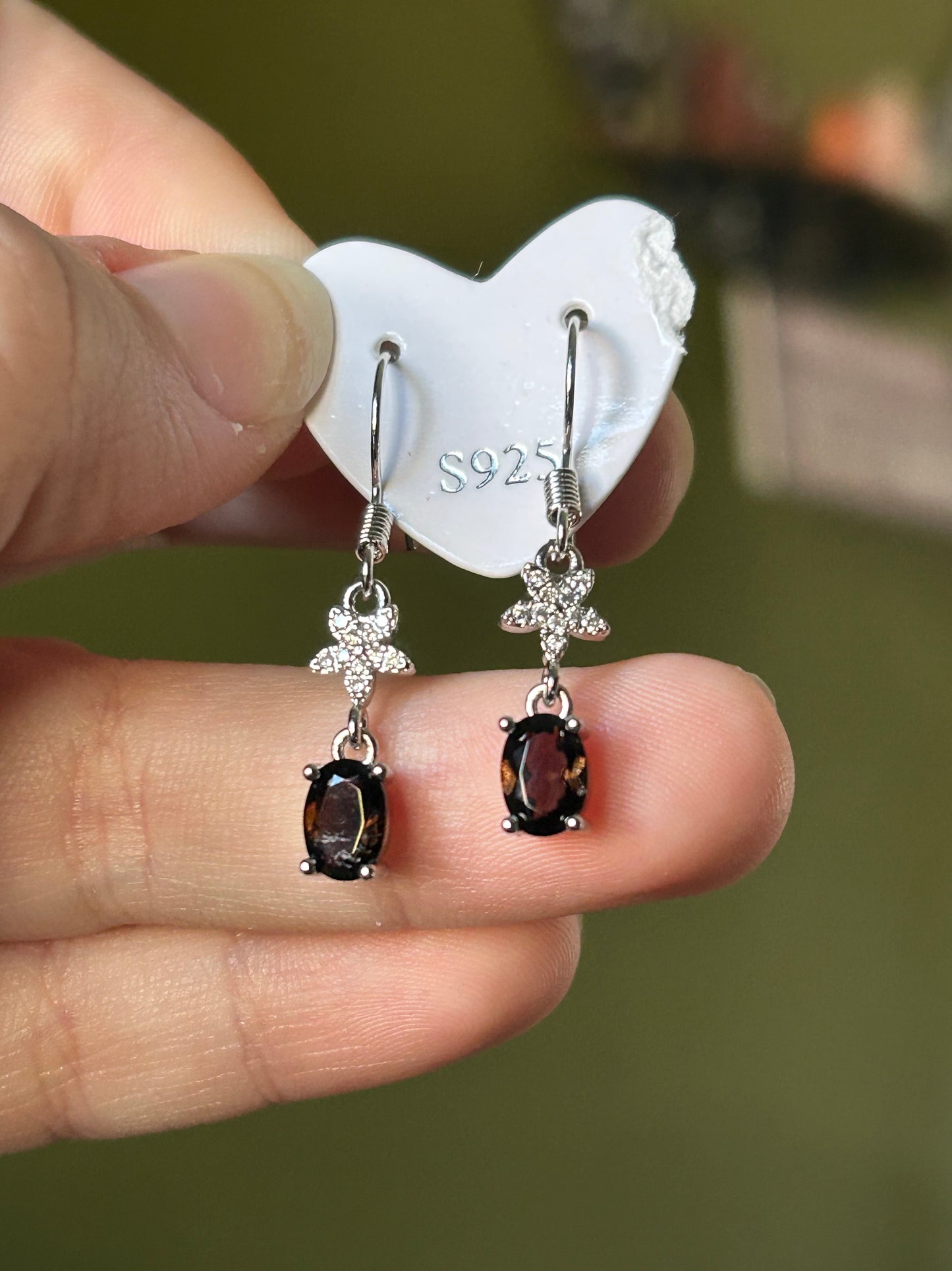 Faceted Smokey Quartz Earrings