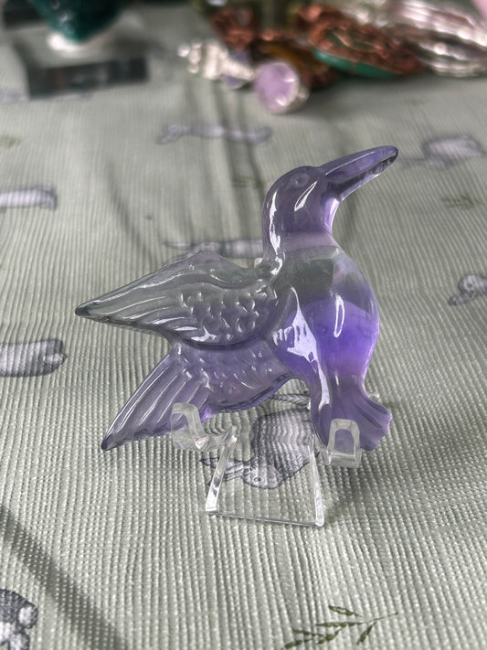 Fluorite Humming Bird Carvings