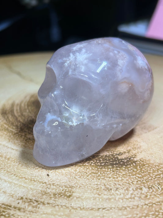 Flower Agate Skull