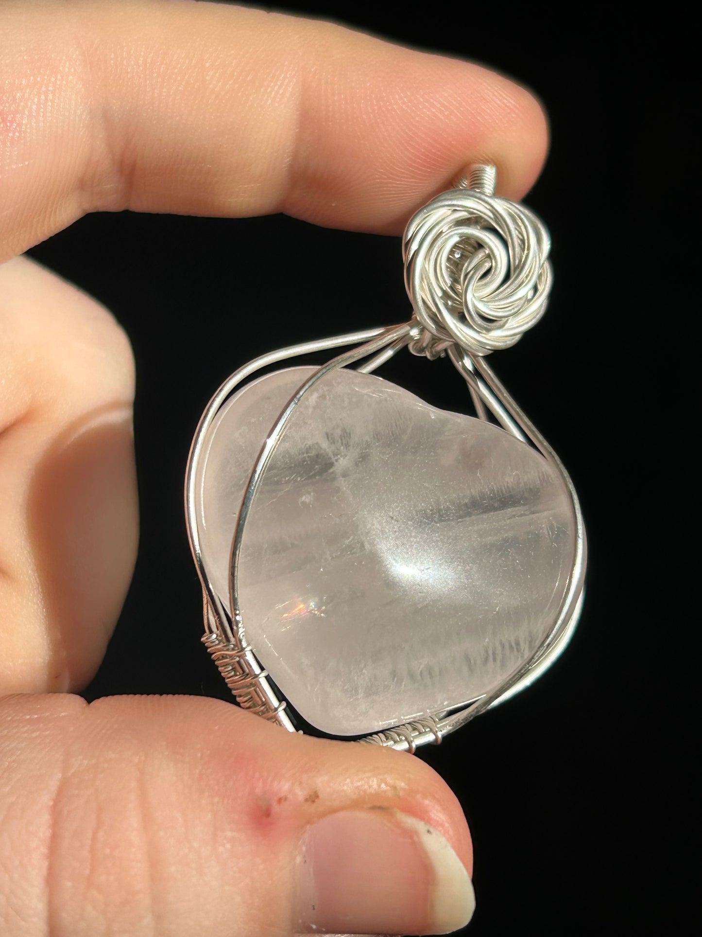 Rose Quartz Heart Pendant