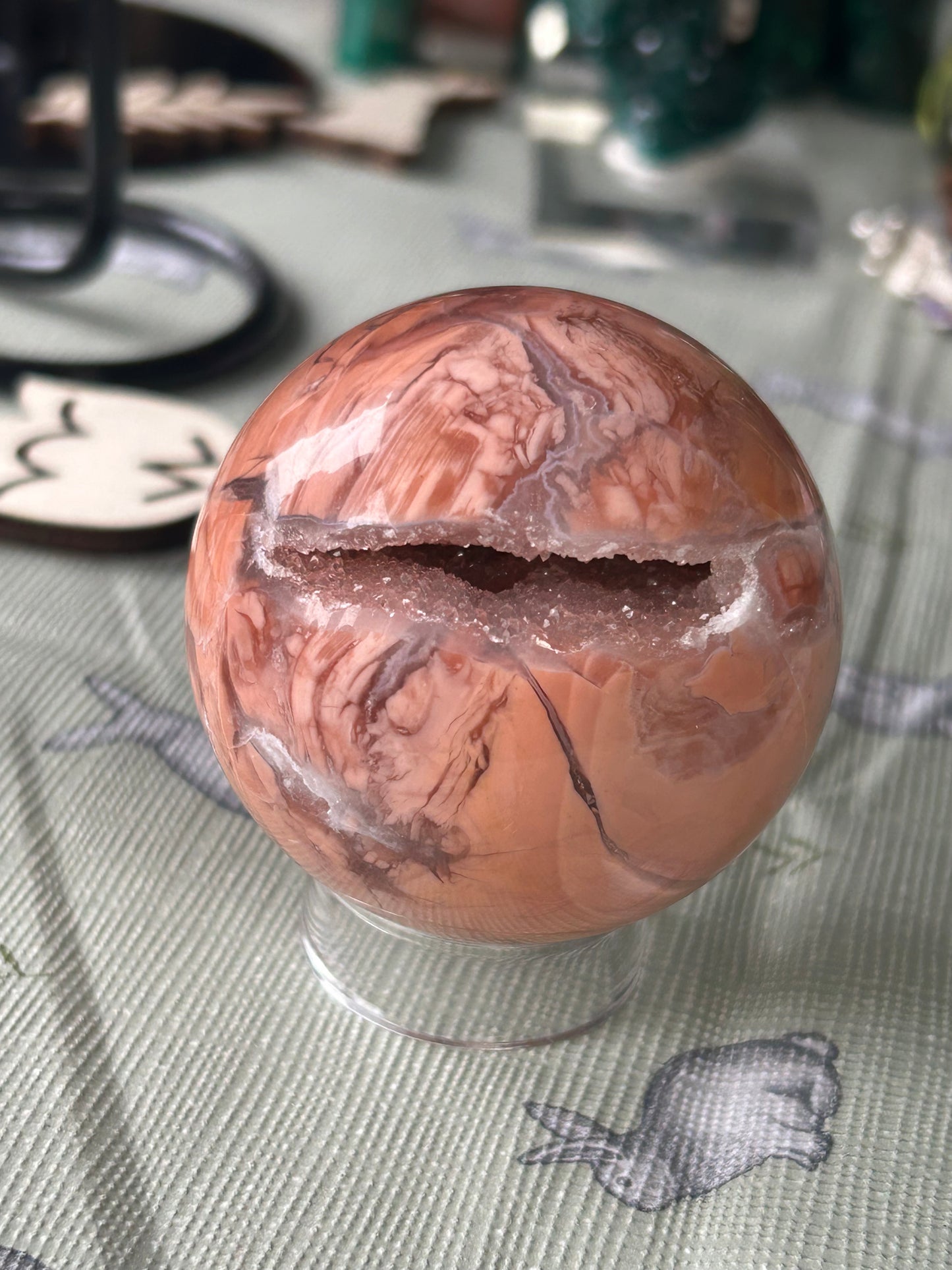 Pink Petal Agate Spheres