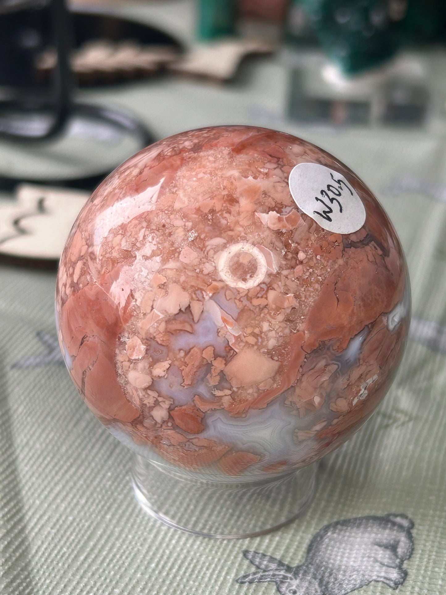 Pink Petal Agate Spheres