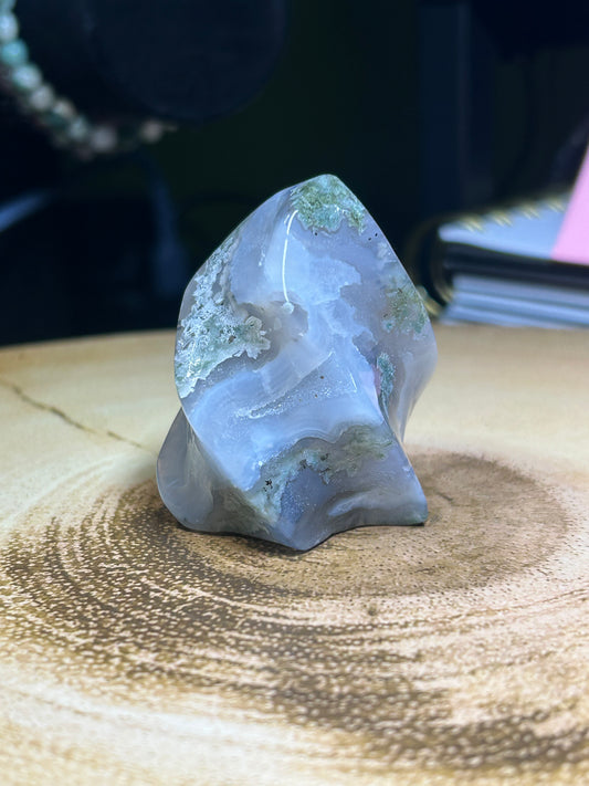 Small Moss Agate Flame