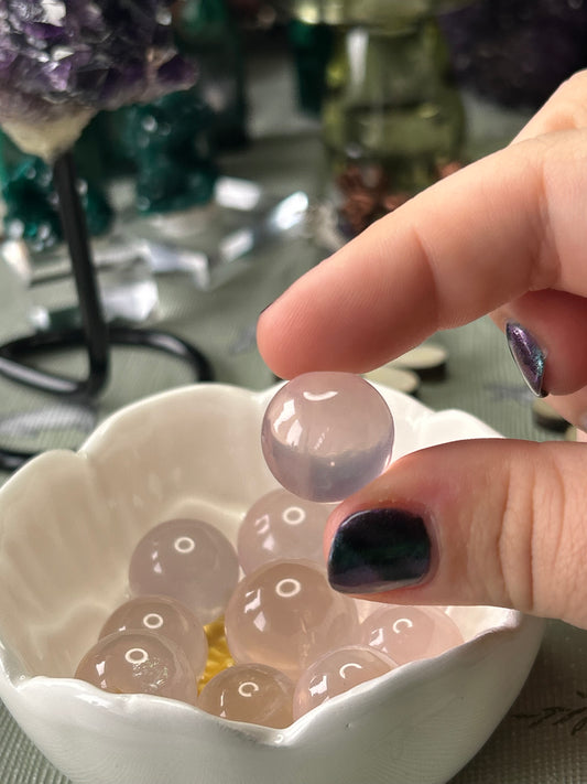 Mini Star Rose Quartz Spheres