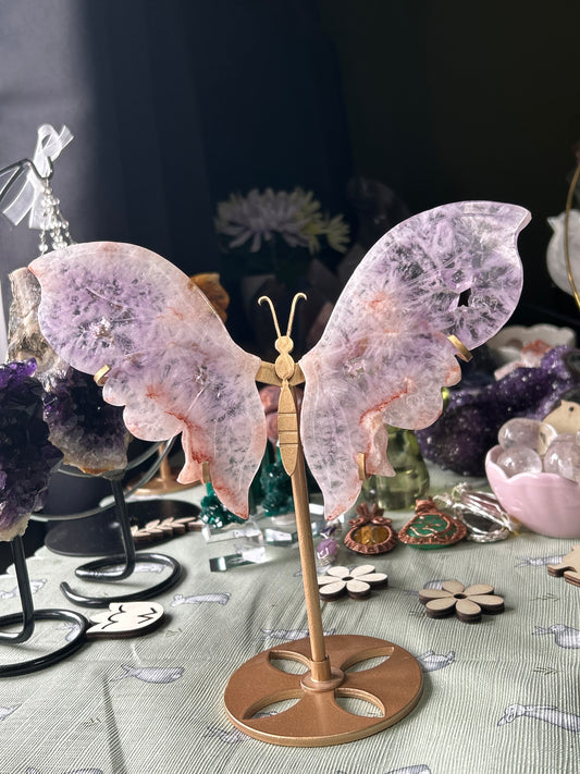 Pink Amethyst Butterfly Wings