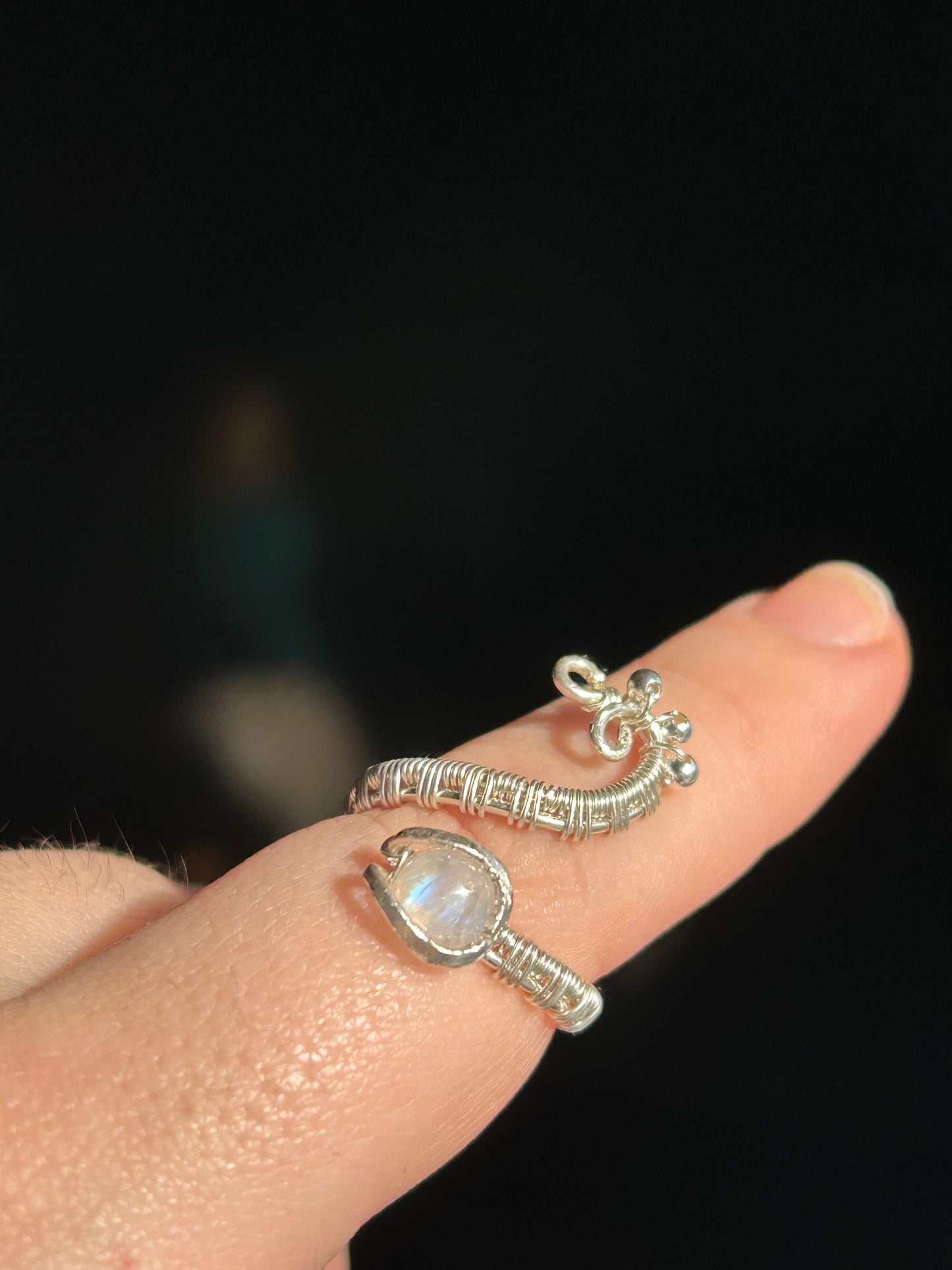 Rainbow Moonstone Ring
