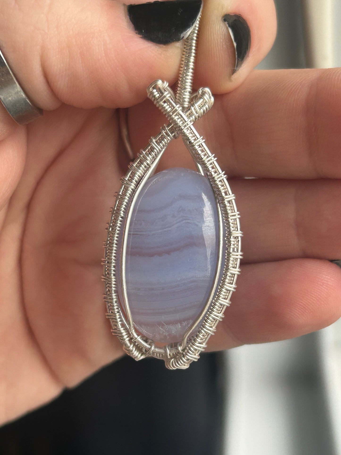 Blue Lace Agate pendant