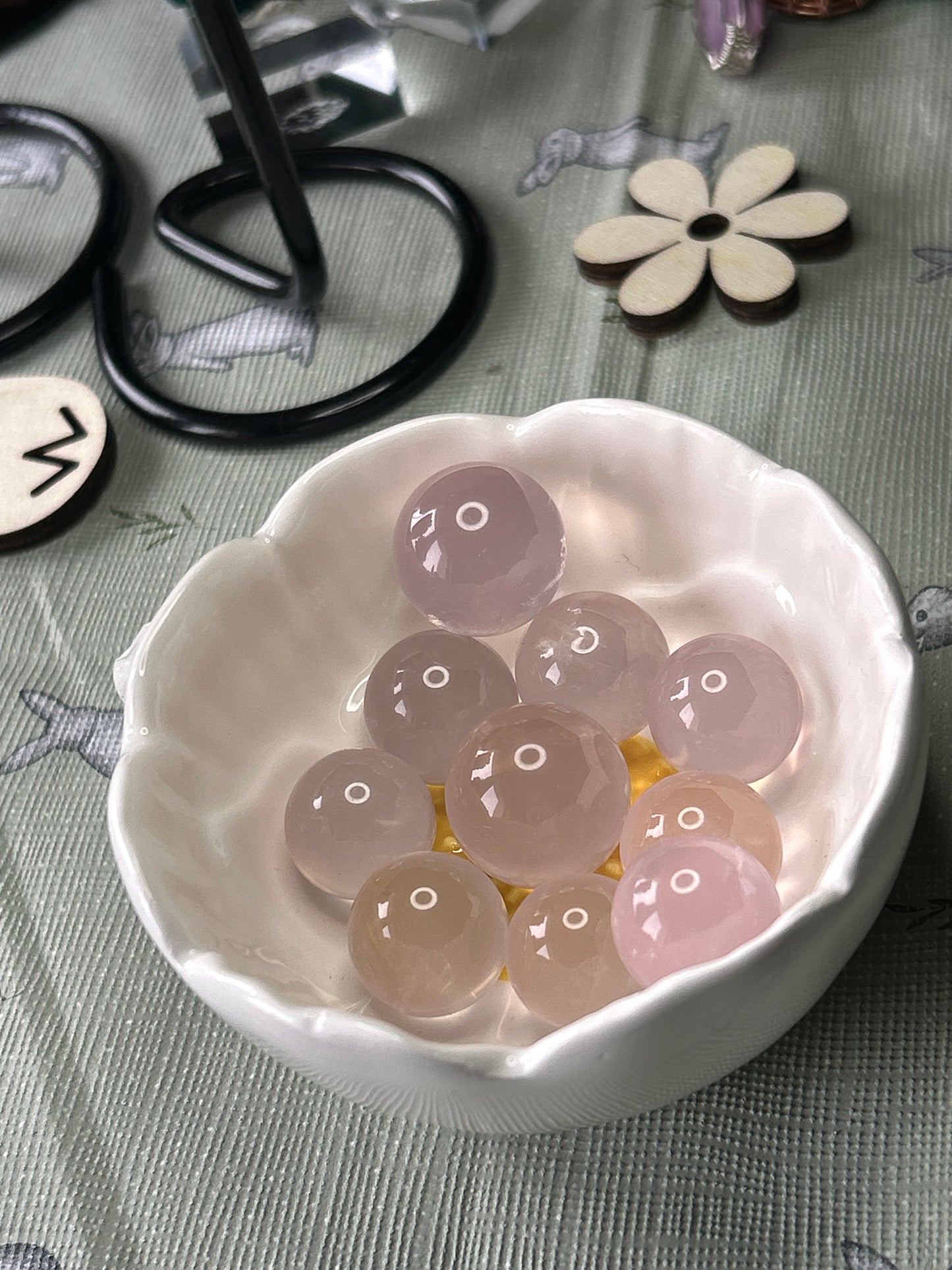 Mini Star Rose Quartz Spheres