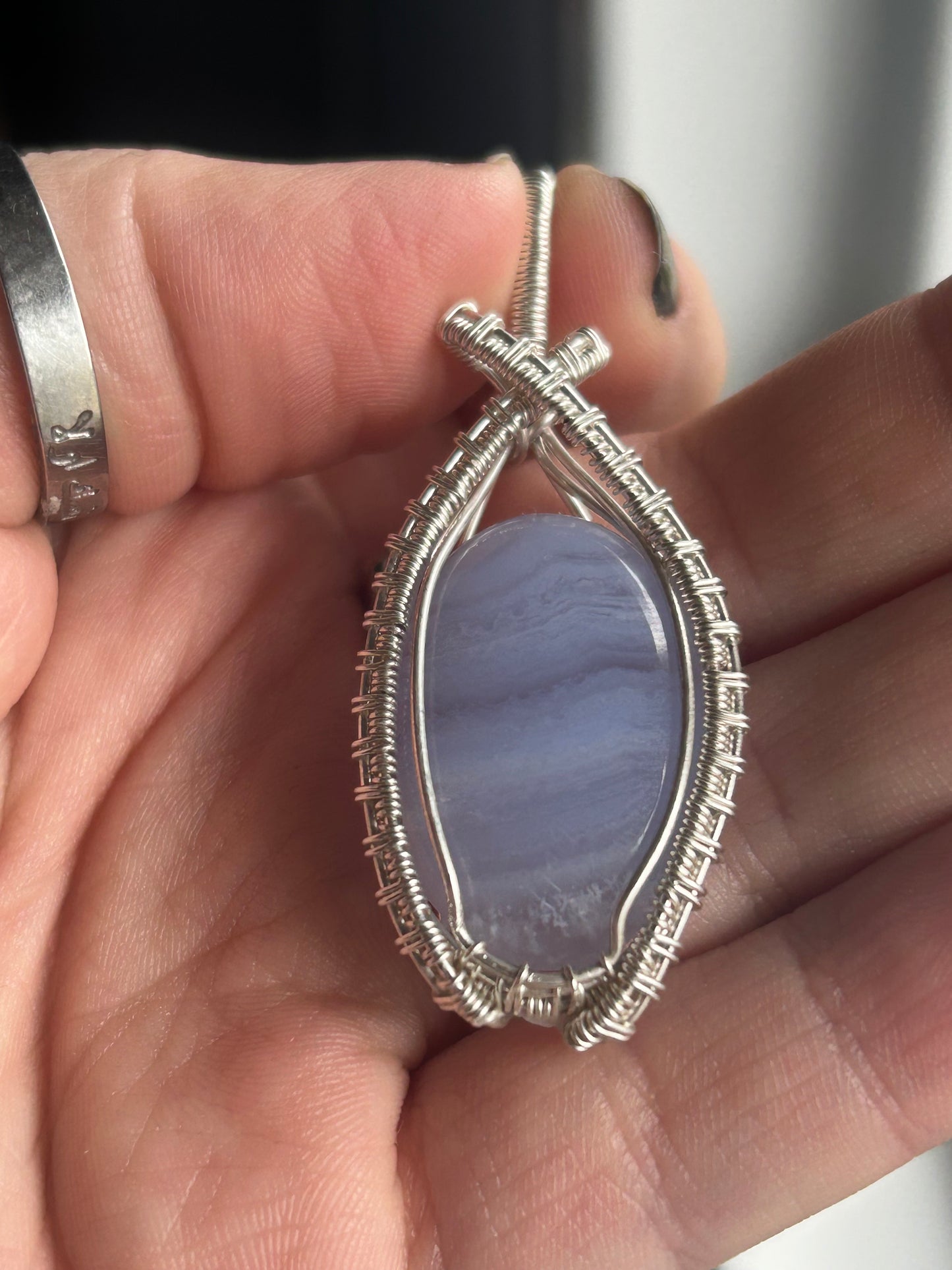 Blue Lace Agate pendant