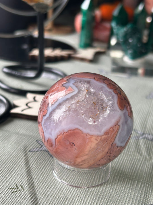 Pink Petal Agate Spheres
