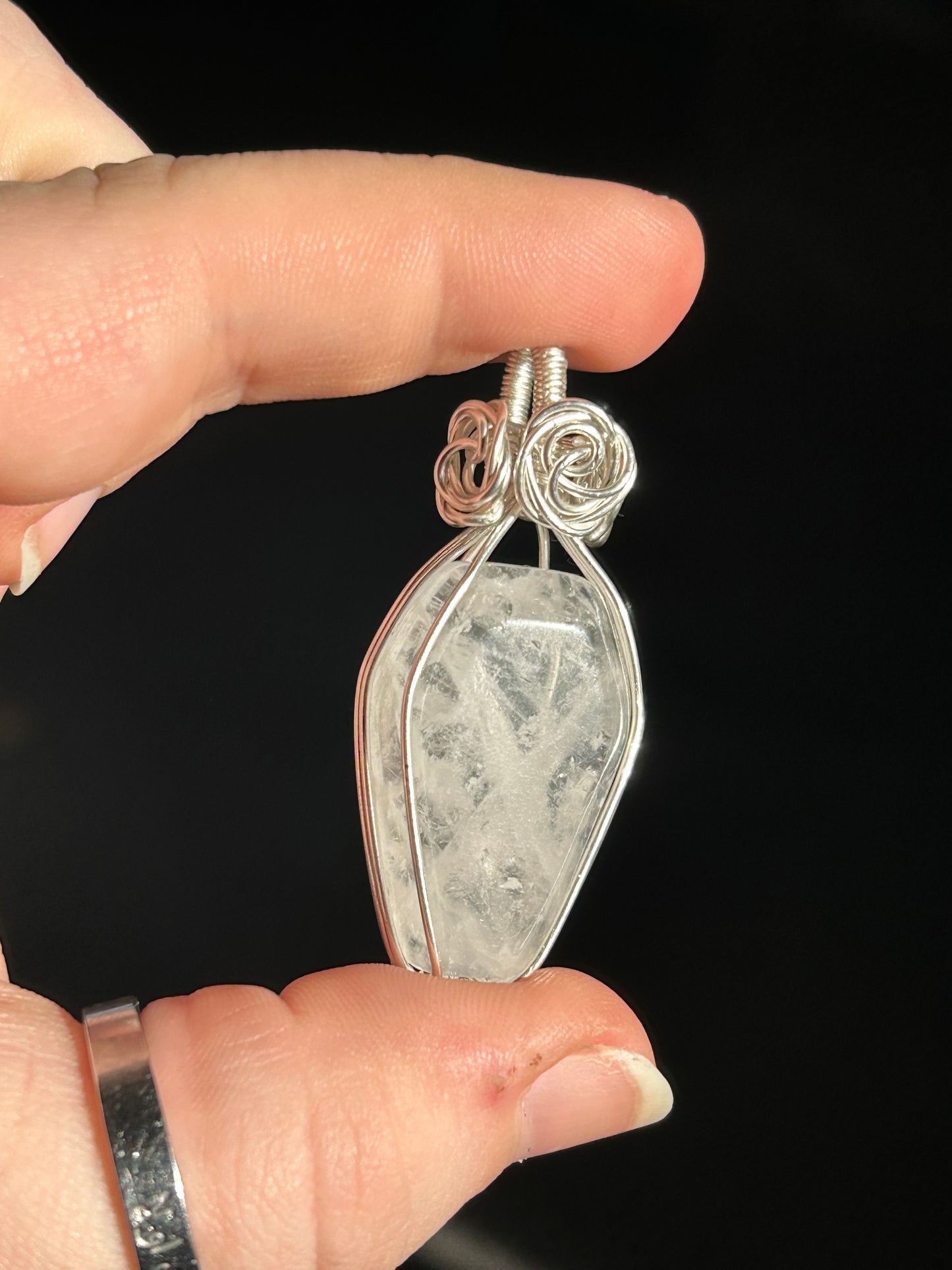 Clear Quartz Coffin Pendant