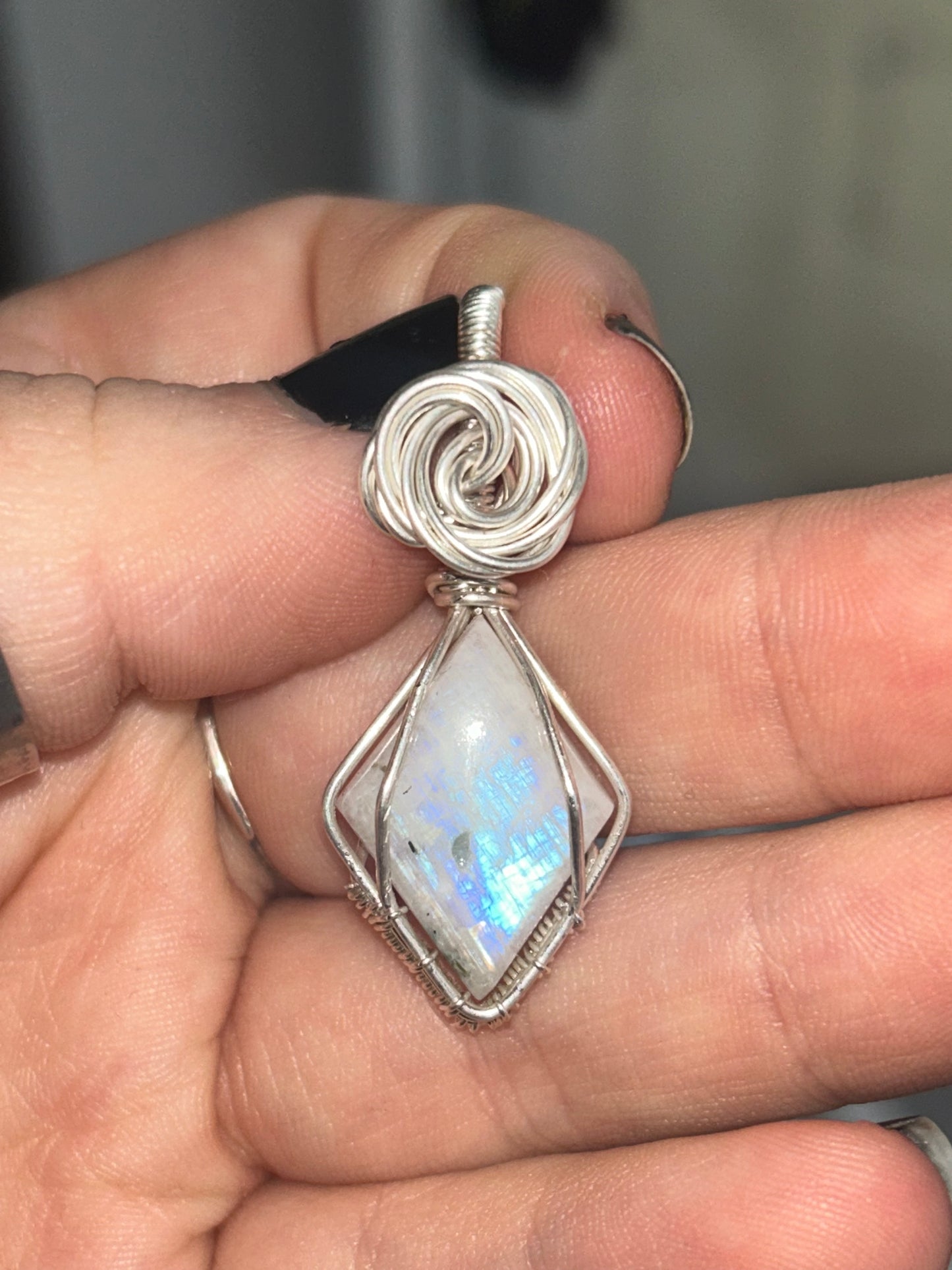 Rainbow Moonstone Pendant