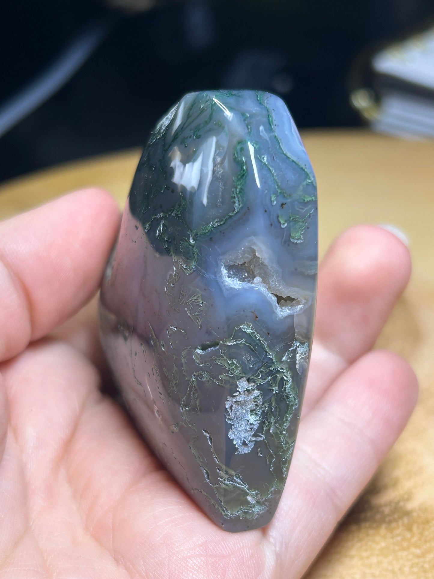Moss Agate Heart