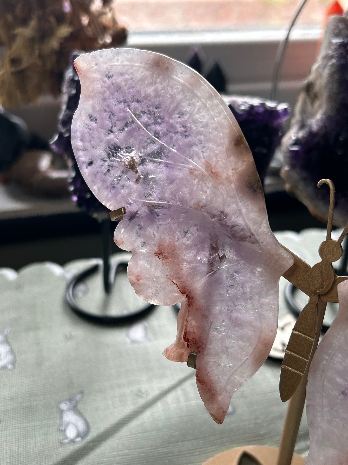 Pink Amethyst Butterfly Wings