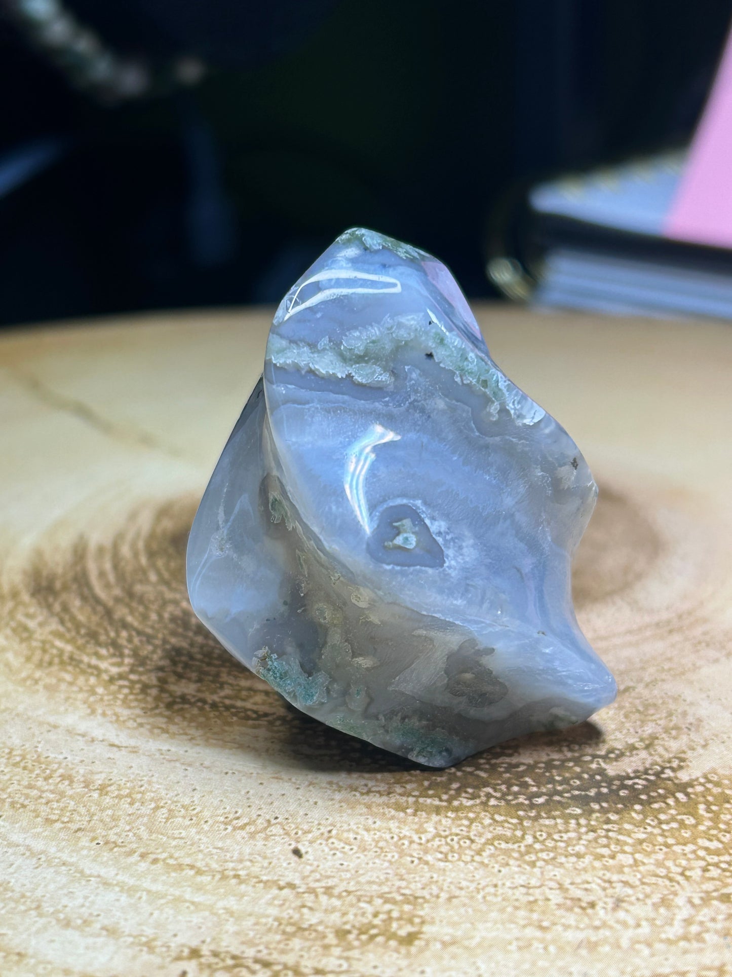 Small Moss Agate Flame
