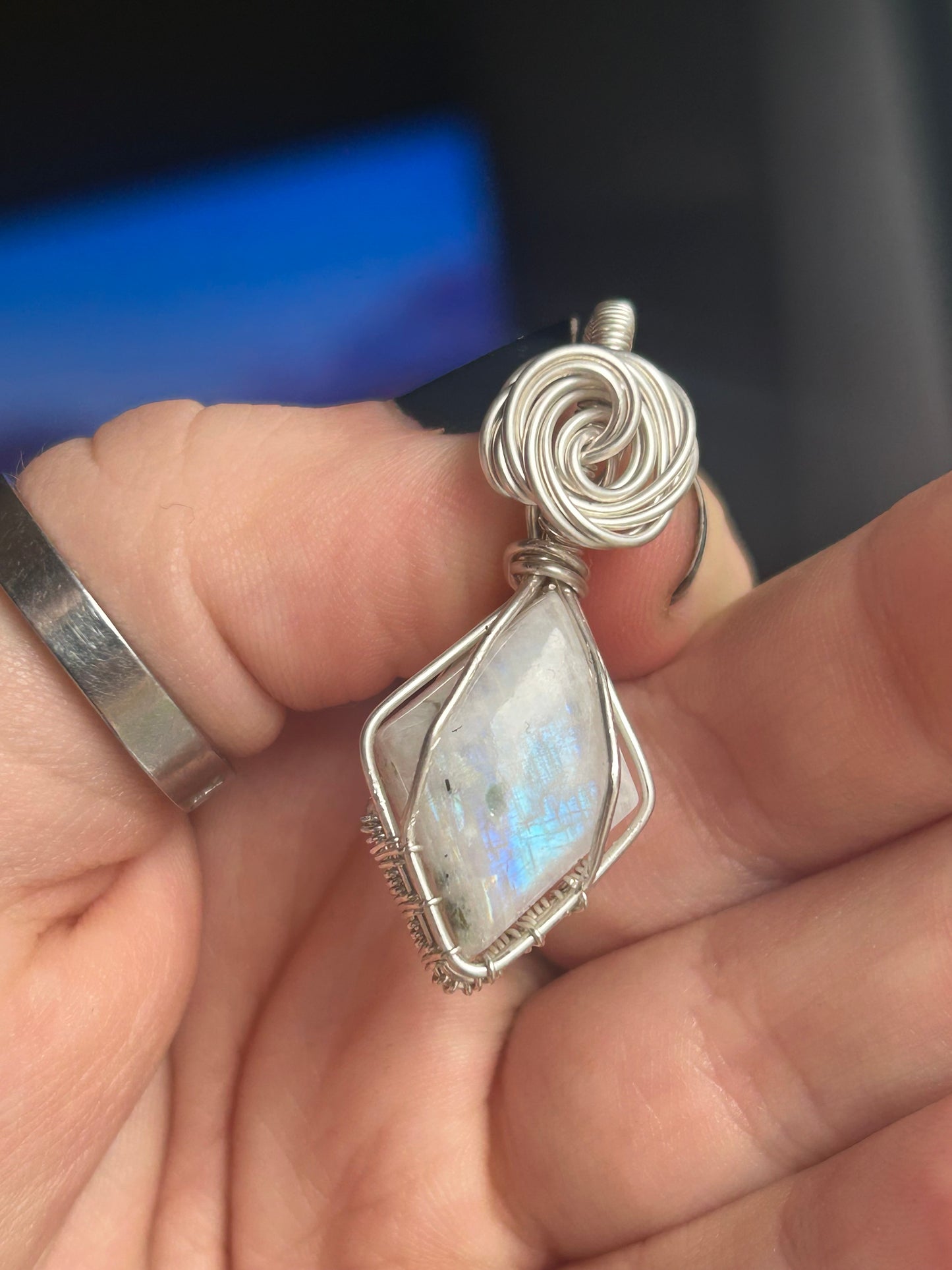 Rainbow Moonstone Pendant
