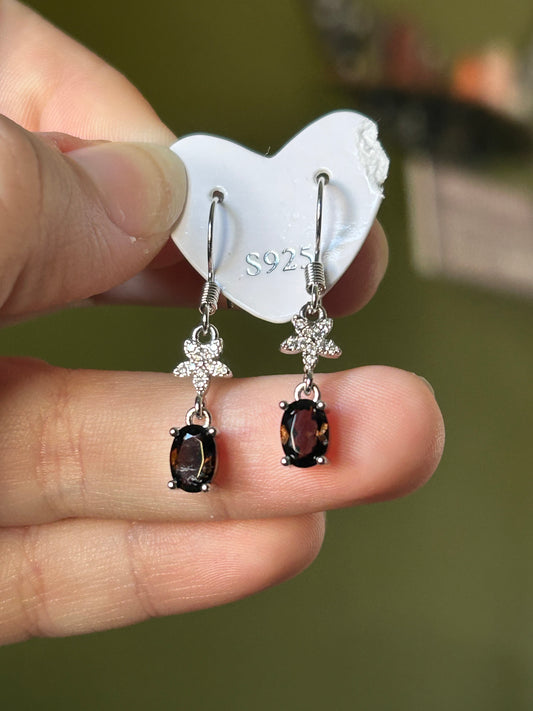 Faceted Smokey Quartz Earrings